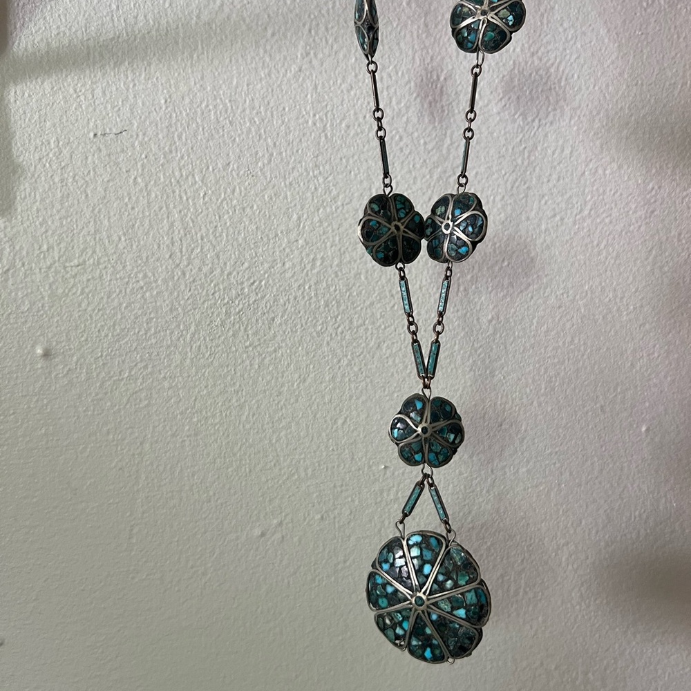 Vintage turquoise Kashmiri necklace